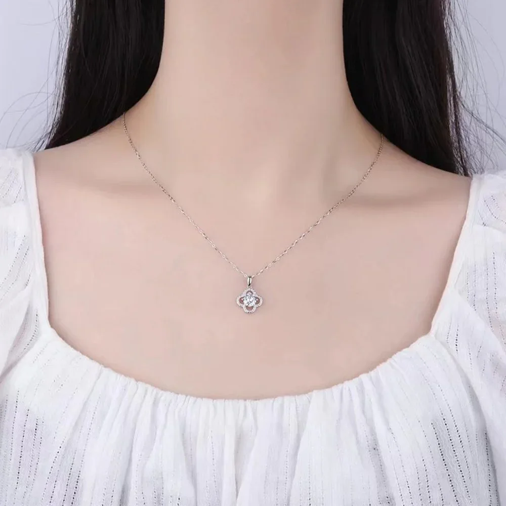 Certified 1ct. t.w. Moissanite Diamond Heart Halo Pendant Necklace NEW